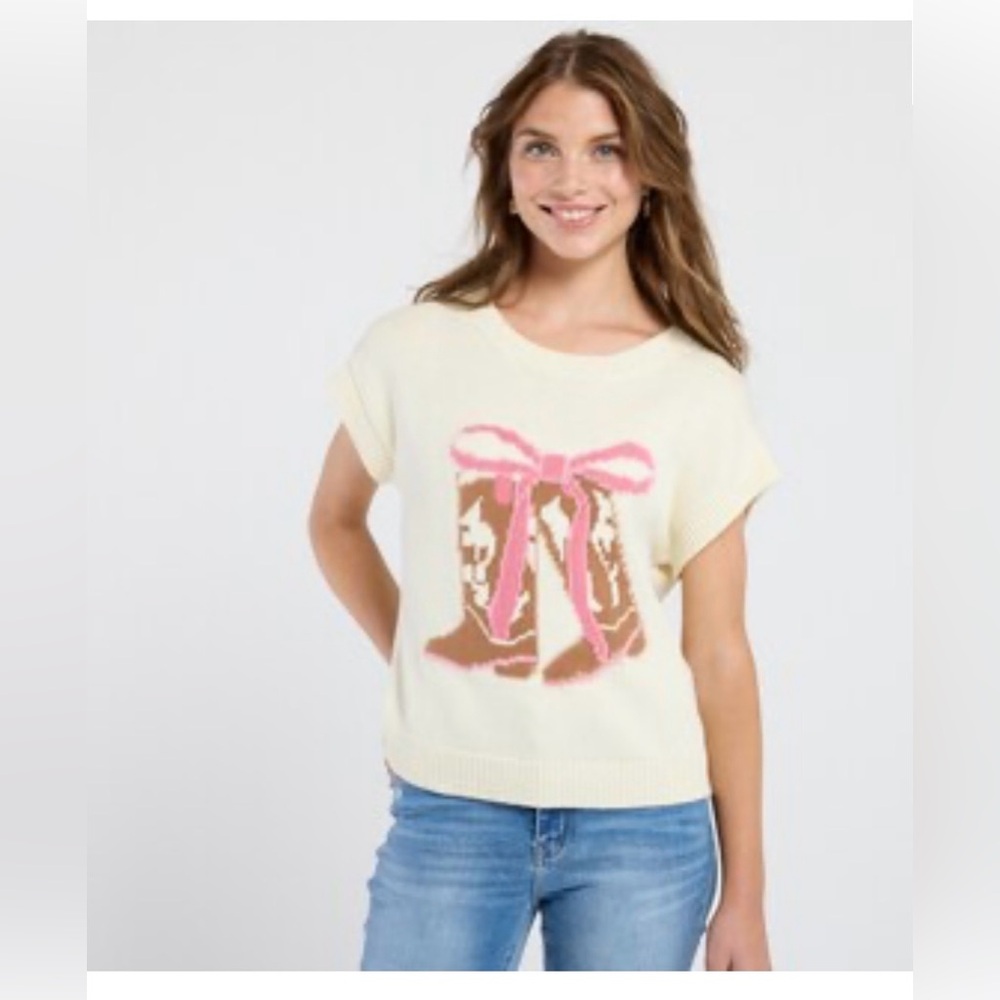 Cream Sweater with Pink Bow Design

Boot Bow Knit Sweater in Chattanooga, TN
